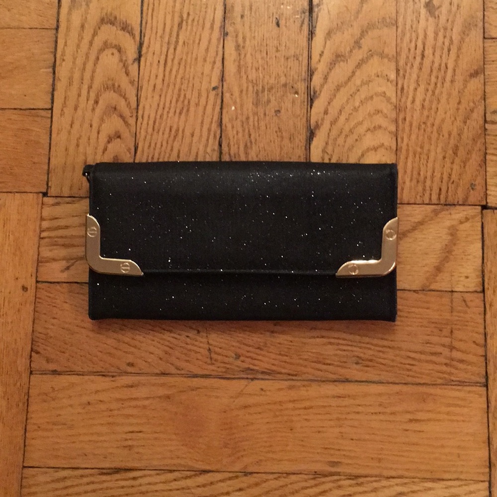 Black Sparkle Wallet Clutch